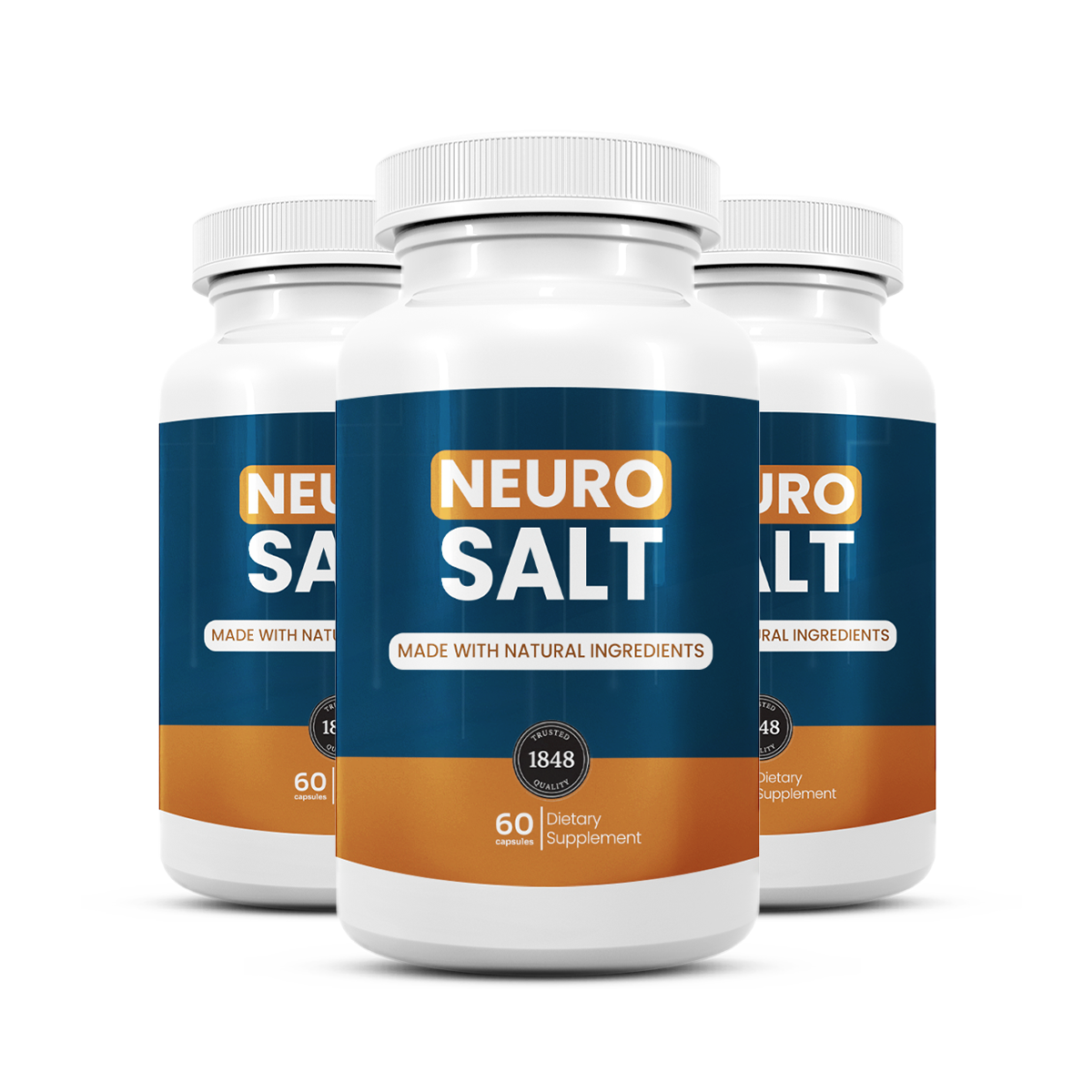 Three bottles of NeuroSalt, 90-day supply, most popular option